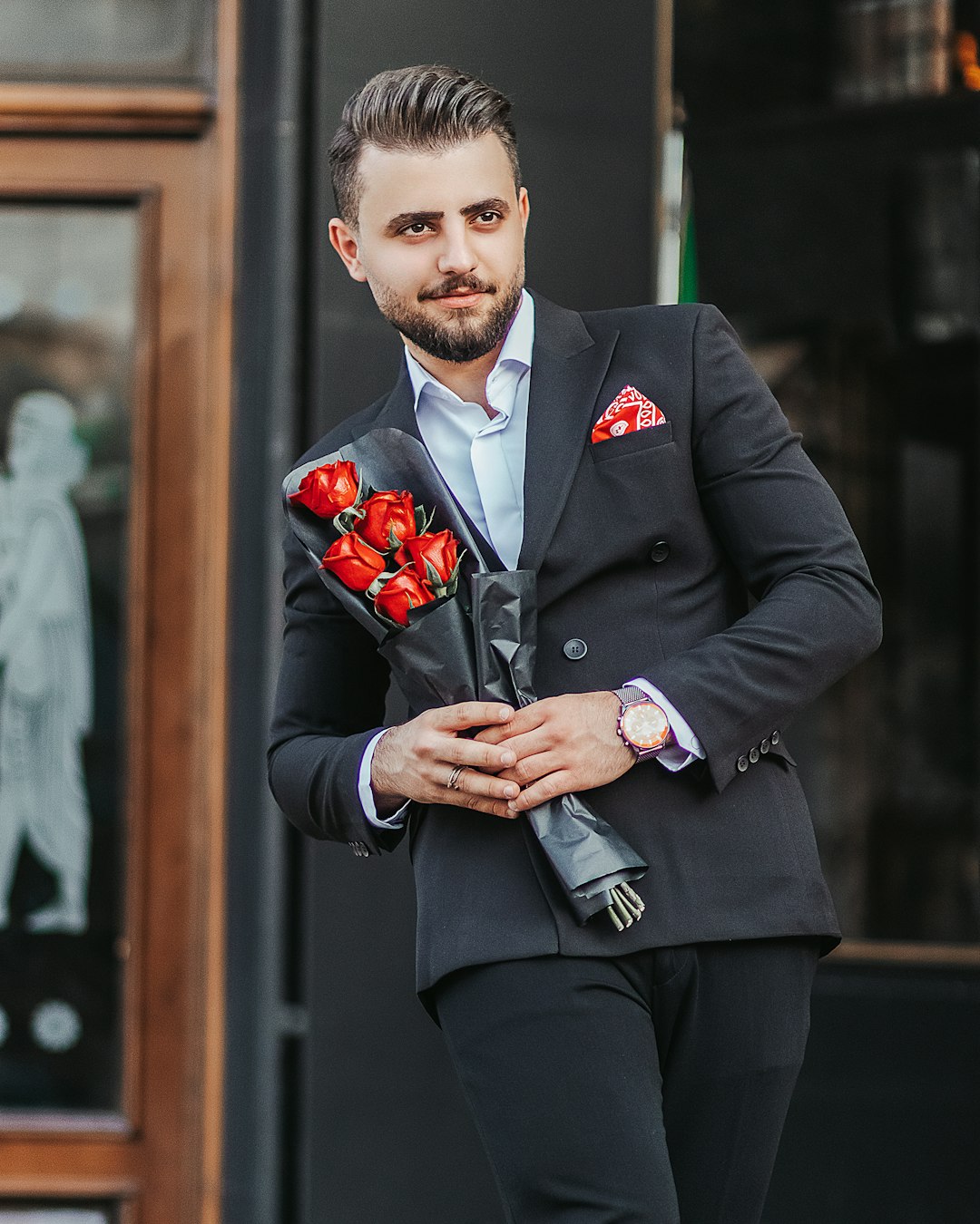 Stylist working with client
